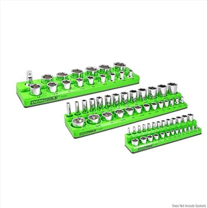 OEMTOOLS 3-Pc Magnetic Socket Organizer for 68 Deep & Shallow SAE Sockets - Image 2