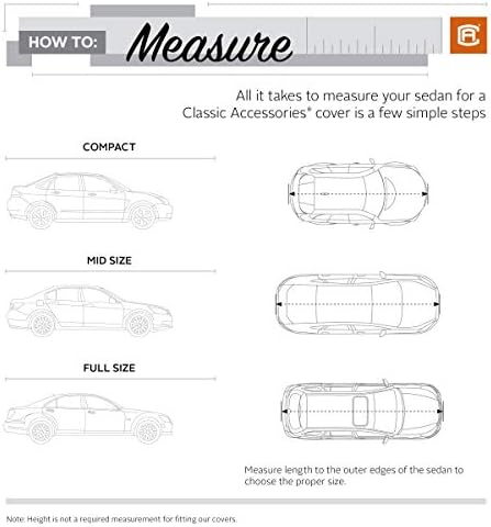 Classic Accessories Over Drive PolyPRO 1 Mid-Size Sedan Car Cover, Fits Cars 14'6" - 16' L - Image 3