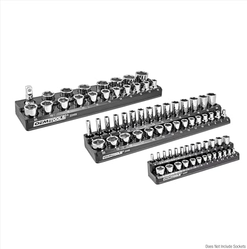 OEMTOOLS 22487 3 Piece Metric Magnetic Socket Organizers for Toolboxes, Socket Holder, Black Tool Box Organizer - Image 2