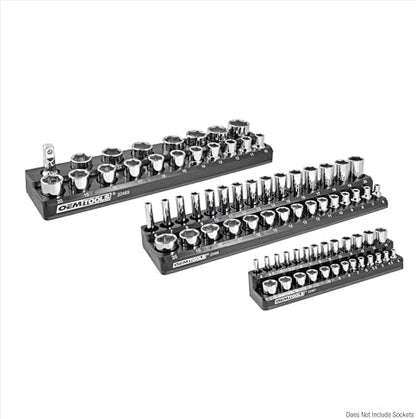 OEMTOOLS 22487 3 Piece Metric Magnetic Socket Organizers for Toolboxes, Socket Holder, Black Tool Box Organizer - Image 2