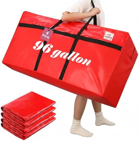 4 Pcs 96 Gallon Extra Large Moving Bags Heavy Duty Storage Bag by Clysee