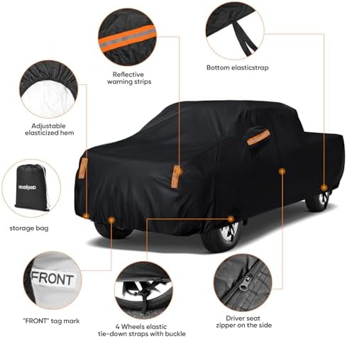 Truck Cover Waterproof All Weather Pickup Car Cover Length up to 250 inch - Image 2