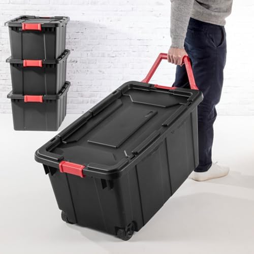 Sterilite Industrial Storage Tote with Lids for Garage, 15 Gallon, 18-Pack - Image 4