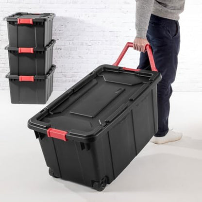 Sterilite Industrial Storage Tote with Lids for Garage, 15 Gallon, 18-Pack - Image 4