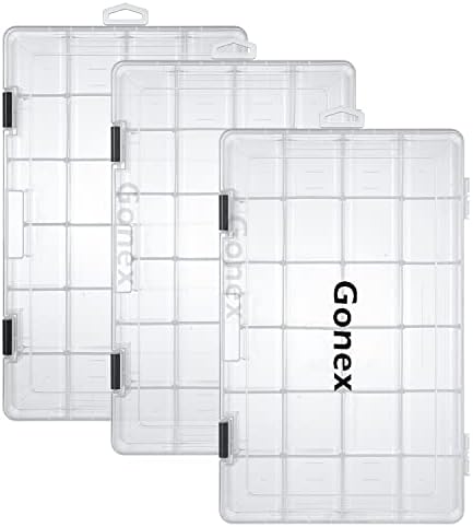 Gonex 3600 3700 Fishing Tackle Trays Lure Box with Adjustable Dividers by Gonex