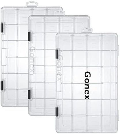 Gonex 3600 3700 Fishing Tackle Trays Lure Box with Adjustable Dividers by Gonex