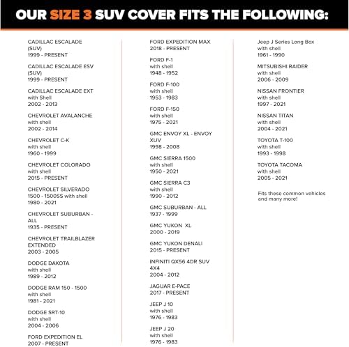 Budge Lite SUV Car Cover, Breathable Dustproof Cover, Fits SUVs up to 229" - Image 3
