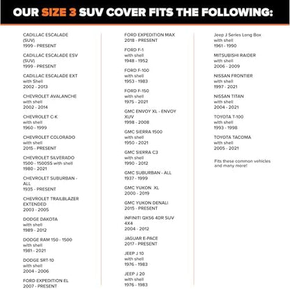 Budge Lite SUV Car Cover, Breathable Dustproof Cover, Fits SUVs up to 229" - Image 3