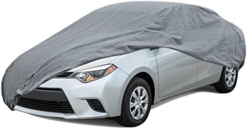 BDK Universal Fit Water Resistant All Weather Indoor Outdoor Car Cover for Sedan SUV Auto Vehicle - Protect from UV Light, Rain, Snow, Dust, Debris, Pollen, Tree Sap & More - Large 190L x 70W x 50H by BDK