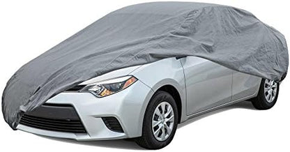 BDK Universal Fit Water Resistant All Weather Indoor Outdoor Car Cover for Sedan SUV Auto Vehicle - Protect from UV Light, Rain, Snow, Dust, Debris, Pollen, Tree Sap & More - Large 190L x 70W x 50H by BDK