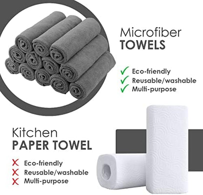 Avalon Towels Microfiber Cleaning Cloths (Value Pack of 36) - Size 16 x 16 Inches, Highly Absorbent Cleaning Rags, Lint Free, Reusable and Washable, Microfiber Towels for Cars - Image 2