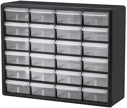Akro-Mils 24 Cabinet 10724, Plastic Parts Storage Hardware and Craft Cabinet, Black & 10164 64 Drawer Plastic Parts Storage Hardware and Craft Cabinet, 20" x 15.75", Black - Image 4