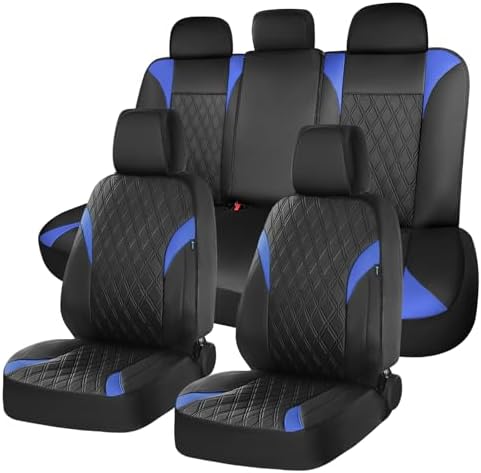 FLORICH Car Seat Covers Full Set, Leather Seat Covers for Cars, Car Seat Protector Waterproof, Universal Automotive Seat Covers Breathable, Front and Rear Car Seat Cover Fit for Most Sedans SUV Truck by FLORICH