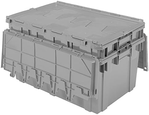 Buckhorn 17G Industrial Plastic Storage Container, Lid Attached, Stackable - Image 5