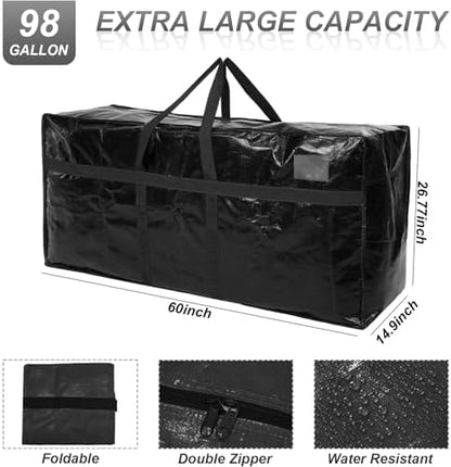 Windyun 6 Pack 98 Gallon Extra Large Moving Bags XXL Heavy Duty Storage Bag - Image 2