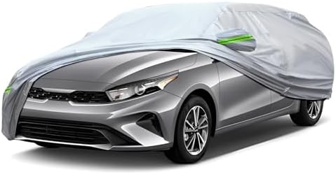 Full Car Cover Universal 6 Layers Outdoor Thicked All Weather Cover, Sunshield, Waterproof, Snow Proof, UV Proof, Scratch Proof, Bird Droppings, 6 Reflective Strips, Fits Sedans up 178"-189" by QUYDDC