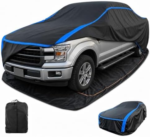 2-in-1 Pickup Truck Cover - Quick Half Cover or Full Bottom-Seal Enclosure, Waterproof Multi-Layer Heavy-Duty Protection, Fits 243-250 in Trucks: F-150 6.5 ft Bed, Tundra Long Bed, Ram 1500 by Unknown