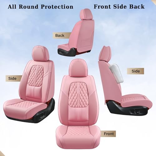 Coverado Car Seat Covers, Car Seat Covers Front Seats, 2-Pack Front Seat Cover, Nappa Leather Waterproof Seat Covers, Car Seat Protectors, Automotive Seat Covers Universal Fit for Most Vehicles - Image 6
