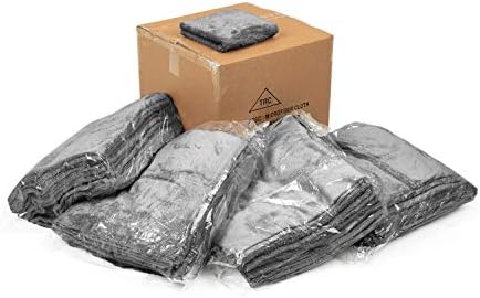 The Rag Company - Eagle Edgeless 600 - Professional Korean 70/30 Blend, Super Plush Microfiber Detailing Towels, Circular Knit Weave, 600gsm, 16in x 16in, Grey (Wholesale Case of 102) by TheRagCompany