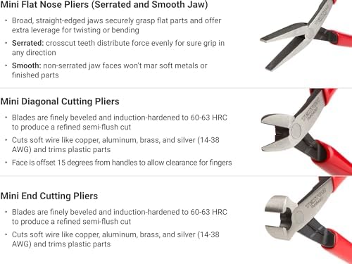 TEKTON Mini Pliers Set with Roll, 8-Piece | PMN99910 - Image 5