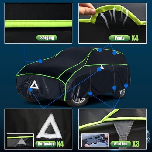 Hail Protector SUV Car Cover with Sun Visor,Fit SUV-Length (Up to 181 Inch) - Image 3