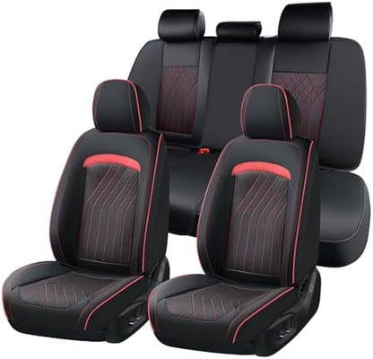 FLORICH Leather Seat Covers, Car Seat Covers Full Set, Car Seat Protector Waterproof, Front and Rear Seat Covers for Cars, Automotive Seat Covers Universal Fit for Most Cars SUV by FLORICH