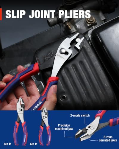 WORKPRO Pliers & Wrench Set, 12-Piece Pliers Tool Set with Organizer - Image 4