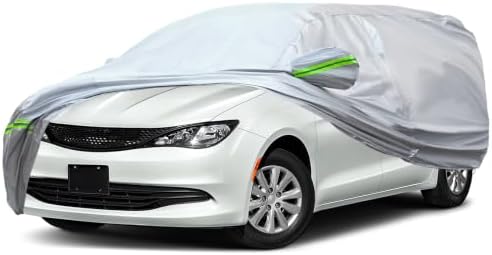 AUQDD 6-Layers Premium MPV Car Cover Waterproof All Weather Weatherproof UV Sun Protection Snow Dust Storm Resistant Outdoor Exterior Custom Form-Fit Full Padded Car Cover with Straps 199"-210" K17 by AUQDDAutoPartsWholesale