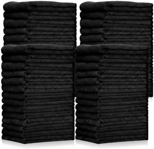 Tallew 60 Pcs Black Microfiber Towels: 16"x16" Microfiber Drying Towels Bulk Micro Fiber Car Cleaning Cloth for Cars Drying Washing Polishing Cleaning Household Supplies by Tallew
