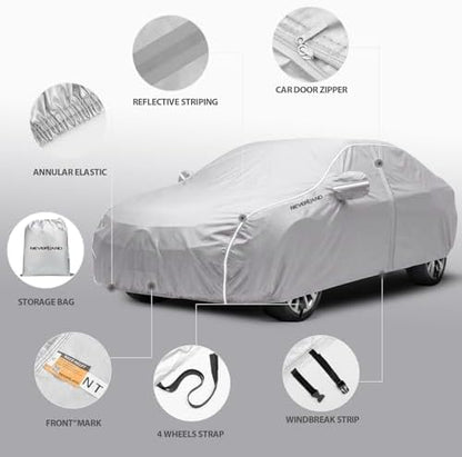 NEVERLAND Car Cover Waterproof Heavy Duty Full Car Cover - Image 2