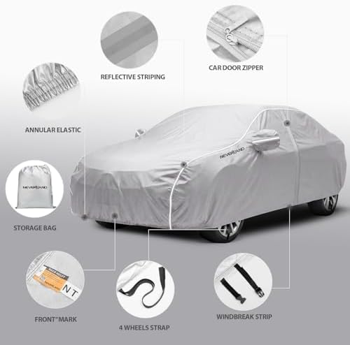 NEVERLAND Car Cover Waterproof Heavy Duty Full Car Cover - Image 2