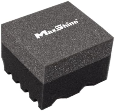 Maxshine Hydro-Tech Tire Foam Applicator Pad Waxing Sponge for Car Detailing, Black & Red (12 Pack) - Image 2