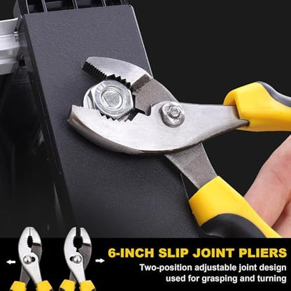 TOPLINE 8-Piece Pliers and Wrench Set with Rolling Pouch - Image 7