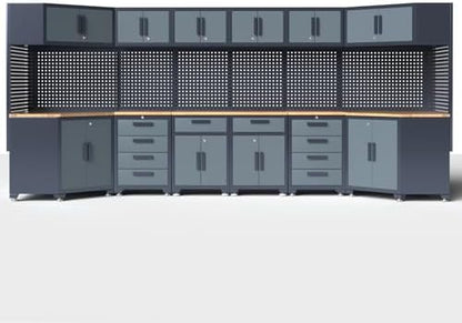 Garage Storage Cabinet System, 2×8Pcs, Black and Grey by Tsnritor