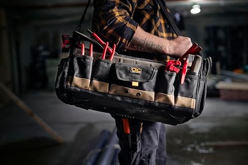 Custom Leathercraft WORK GEAR 1579 20 Inch, Open Top, Soft Sided Tool Box, 27 Pockets - Image 4