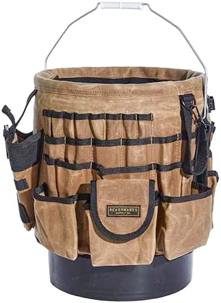 Readywares Tool Bucket Organizer | Waxed Canvas 5 Gallon Bucket Organizer by Readywares
