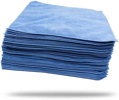 Maxshine Universal 50-Pack 16”x16” 380GSM Microfiber Cleaning Towels – Lint-Free & Ultra-Absorbent Car Detailing Towels – Scratch-Safe Multipurpose Cleaning Cloths for Garage & Home (50-Pack Blue) by Maxshine
