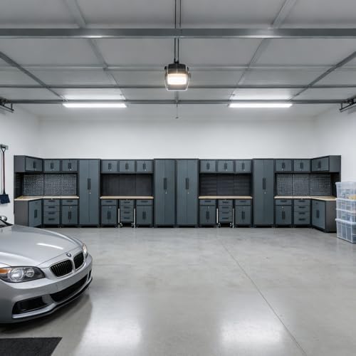 35PCS Garage Cabinets and Storage System, Black Grey - Image 2