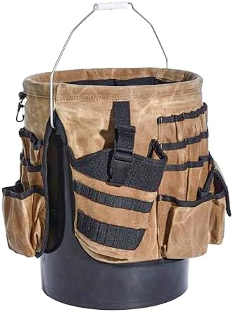 Readywares Tool Bucket Organizer | Waxed Canvas 5 Gallon Bucket Organizer - Image 4