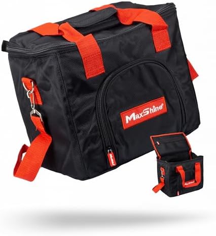 Maxshine Universal Detailing Tool Bag Tote with Belt & Handle | Durable 1680D Oxford Fabric | Compact Storage Organizer for Car Detailing Tools, Brushes, Bottles & Auto Care Accessories by Maxshine