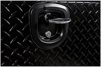 Buyers Products 1721563 Black Aluminum Diamond Tread Topsider Truck Box With Drop Door, 72x18x16 Inch, Weather Resistant, Locking Compression Latch, No Drill Install, Made in USA - Image 6
