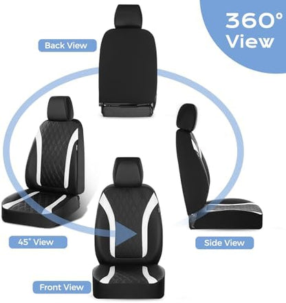 FLORICH Car Seat Covers Front Seat, Leather Seat Covers for Cars, Waterproof Car Seat Protector Breathable, Front Seat Covers for Cars, Automotive Seat Covers Universal Fit for Most Car Truck SUV - Image 6