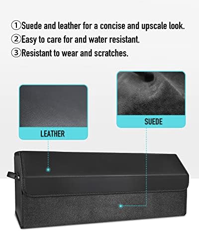 Fyzeoty Car Trunk Organizer for SUV and Sedan, Black, 29.5 inches - Image 2