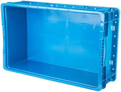 Hudson Exchange 24 x 15 x 7.5" (3 Pack) Straight Wall Handled Storage Container Tote, Blue - Image 4