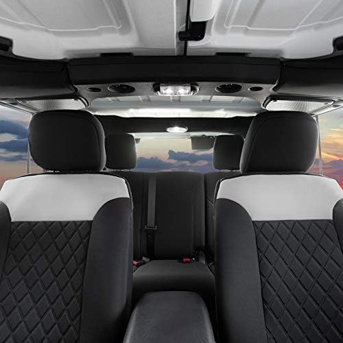 FH Group Car Seat Cover Cushion - 2 Pack Seat Covers for Cars Trucks SUV, Gray Black Car Seat Covers Neosupreme Car Seat Cushions, Durable Car Seat Cover Cushion, Universal Fit Car Seat Protector - Image 3