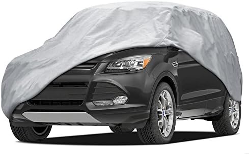 BDK SUV & Van Car Cover – Water-Resistant Indoor/Carport Vehicle Cover with UV & Dust Protection, Breathable Fabric & Soft Scratch-Proof Lining – Fits Large SUVs, Vans up to 225" (225L x 80W x 63H) by BDK