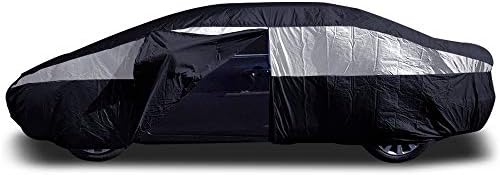 Titan Jet Black Poly 210T Car Cover for Large Sedans 203-212". Waterproof, UV Protection, Scratch Resistant, Driver-Side Zippered Opening. Fits Avalon, XTS, 6-8 and More. - Image 3