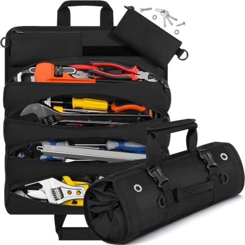 ANILD 18.5 Inch Extra Long Tool Bag Roll Up, Roll Up Tool Bag Organizer by ANILD
