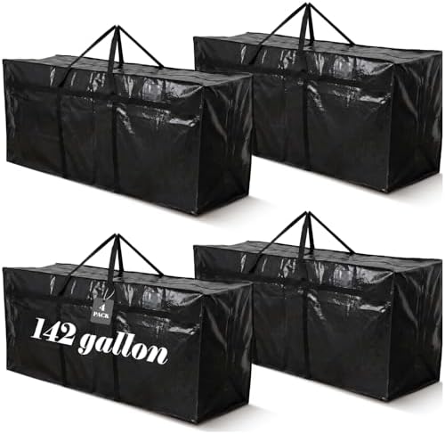Windyun 4 Pcs 142 Gallon Extra Large Moving Bags XXL Heavy Duty Storage Bag by Windyun