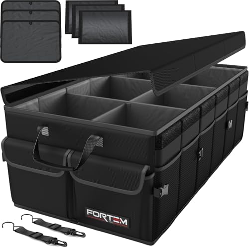 FORTEM Trunk Organizer - Foldable Car Organizer & Storage for SUVs & Trucks by FORTEM